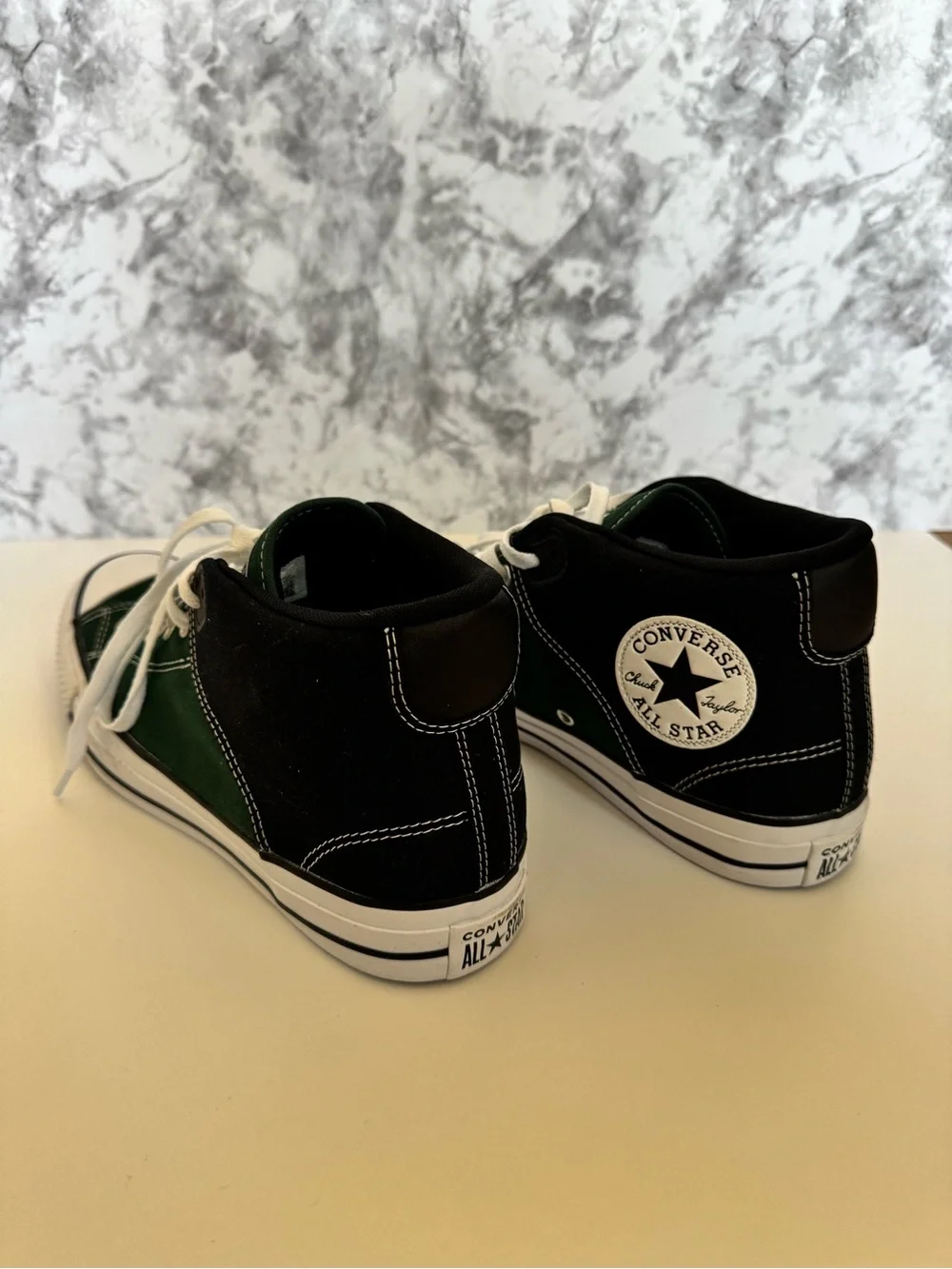 Converse High Top Sneakers - Green, Black & White - Picture 7 of 12